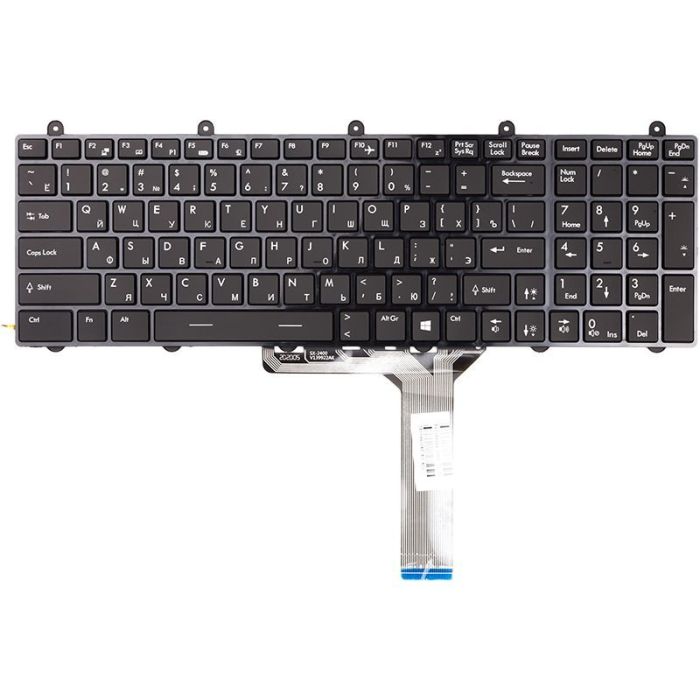 Клавіатура для ноутбука MSI GX60, GE60, GE70, GT60 Чорна, чорна рамка