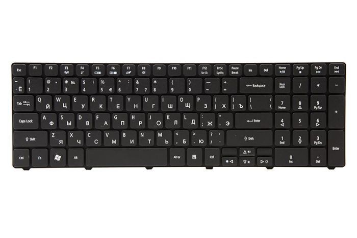 Клавіатура для ноутбука ACER Aspire 5236, eMahines E440 чорний, чорний кадр