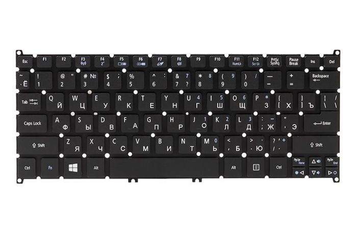 Клавіатура для ноутбука ACER Aspire S3, S5, One 756, TravelMate B1 чорний, без кадру