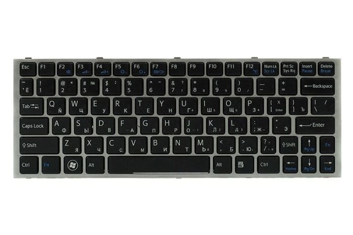 Клавіатура для ноутбука Sony YB YA чорний, сірий кадр