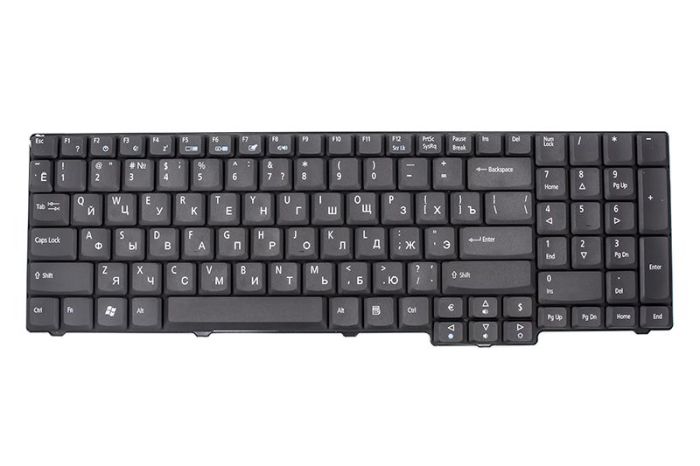 Клавіатура для ноутбука ACER Aspire 6530, eMachines E528 чорний, без кадру