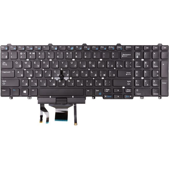 Клавіатура для ноутбука DELL Latitude E5550, E5570 Чорна, Без рамки