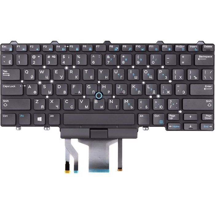 Клавіатура для ноутбука DELL Latitude E5450, E5470 Чорна, Без рамки