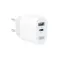 Мережевий зарядний пристрій (адаптер) XO L97 PD, QC3.0, 2.4A Max + Data Cable USB to Micro white