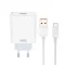 Мережевий зарядний пристрій (адаптер) 2в1 XO L164 1USB, 120W + Data Cable USB to Type-C white