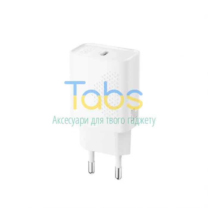 Мережевий зарядний пристрій (адаптер) XO L160 PD_20W + Data Cable Type-C to Lightning white - изображение 2