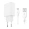 Мережевий зарядний пристрій (адаптер) XO L159 1USB, QC3.0, 18W + Data Cable USB to Micro white