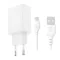 Мережевий зарядний пристрій (адаптер) XO L159 1USB, QC3.0, 18W + Data Cable USB to Micro white