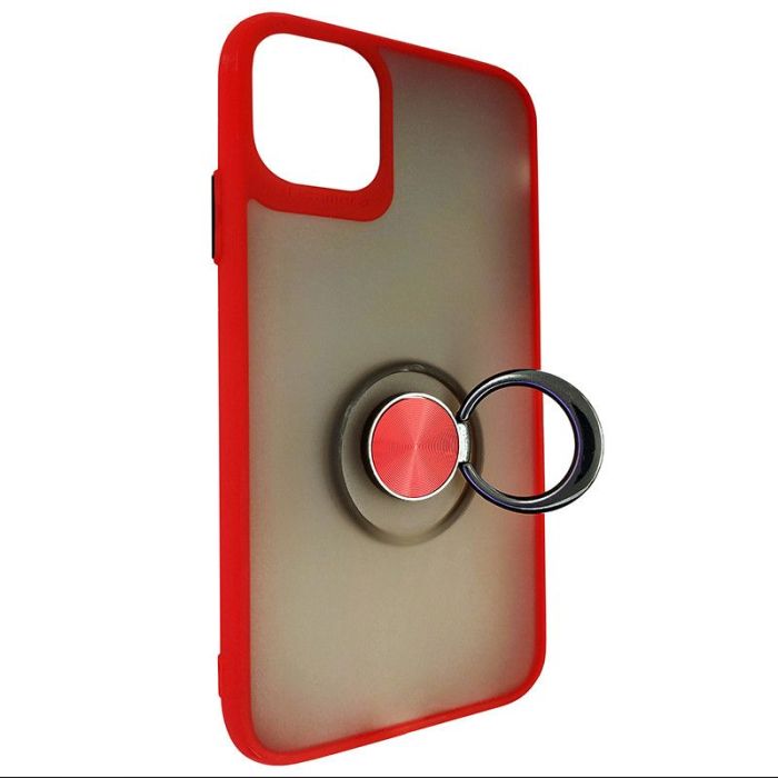 Чохол Totu Copy Ring Case iPhone 11 Червоний+Чорний
