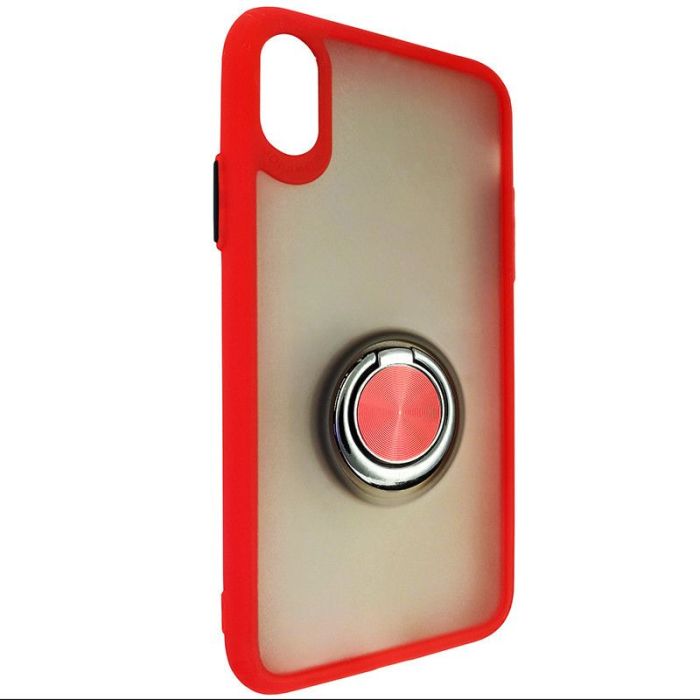 Чохол Totu Copy Ring Case iPhone XR Червоний+Чорний