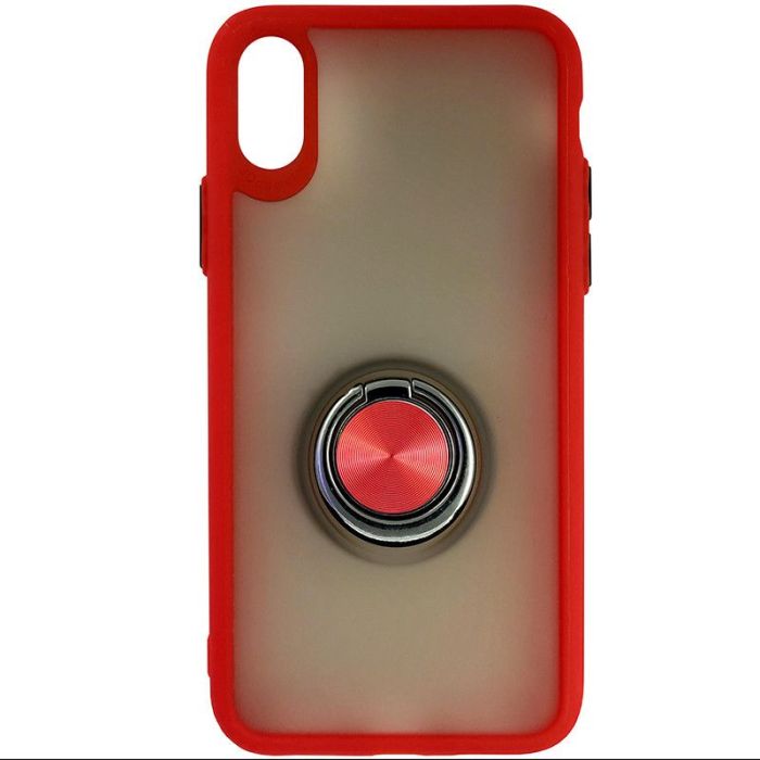 Чохол Totu Copy Ring Case iPhone X/XS Червоний+Чорний