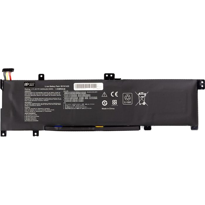 Акумулятор PowerPlant для ноутбука ASUS Vivobook A501LX (B31N1429) 11.4V 3400mAh