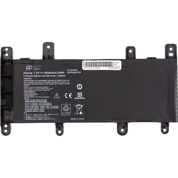 Акумулятор PowerPlant для ноутбуків ASUS X756UW (C21N1515) 7.4V 4650mAh