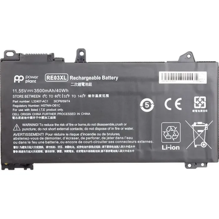 Аккумулятор PowerPlant для ноутбука HP ProBook 440 G6 (RE03XL, HSTNN-0B1C) 11.55V 3500mAh