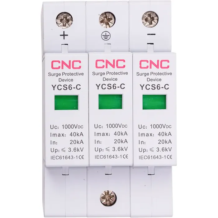 Обмежувач імпульсних перенапруг CNC YCS6/3P-C 20-40KA DC1000V DC