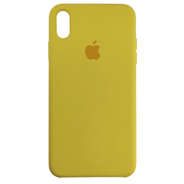 Чохол Copy Silicone Case iPhone XS Max Yellow (4)