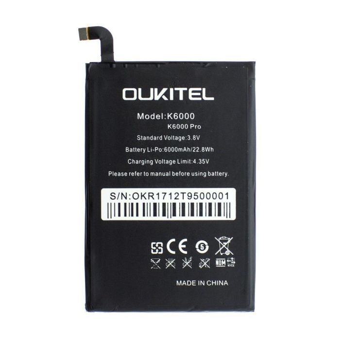 Акумулятор для Oukitel K6000, K6000 Pro Original PRC