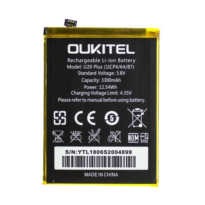Аккумулятор для Oukitel U20 Plus Original PRC