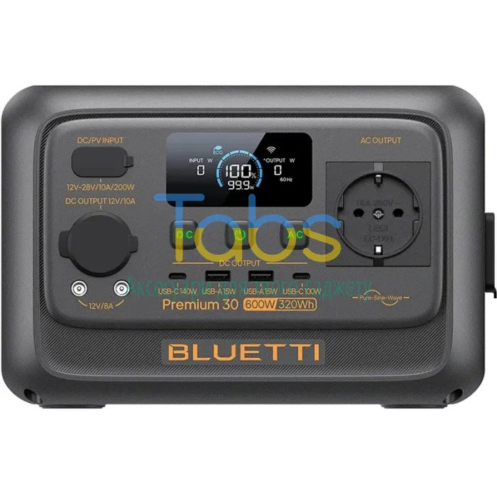 Зарядна станція Bluetti Premium 30 V2 320Wh 88889mAh 600W - зображення 1