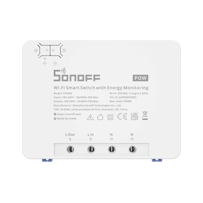 Розумний 1-канальний Wi-Fi перемикач Sonoff POWR3