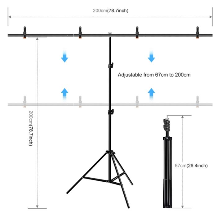 Фон із стійкою Puluz PU5205G зелений (200x200 см)