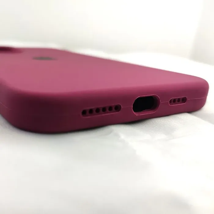 Чехол Quality Silicone Case iPhone 12 Pro Max Bordo (52)