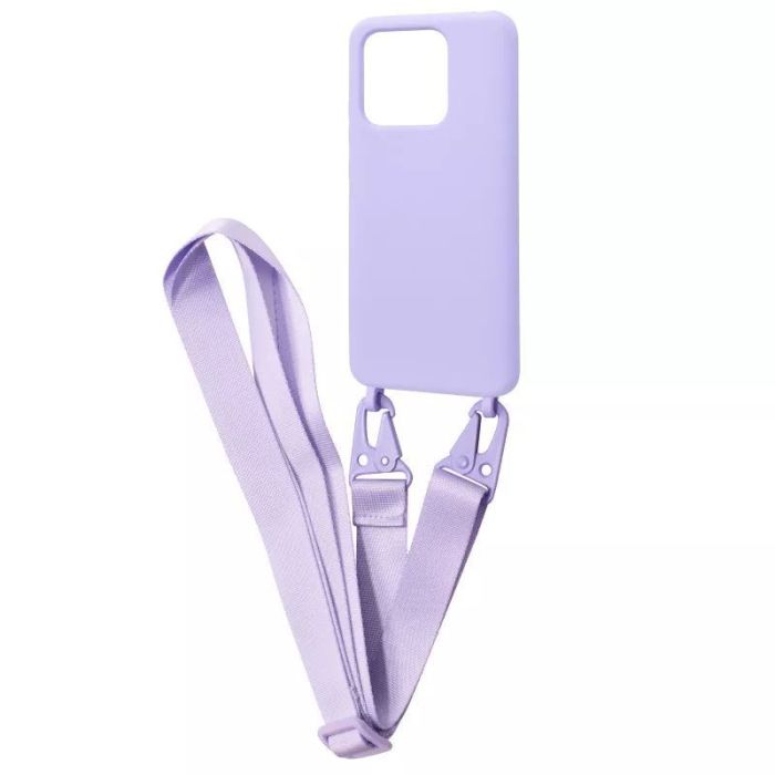 Чохол Strap Silicone Case Xiaomi Redmi 10C Light Purple