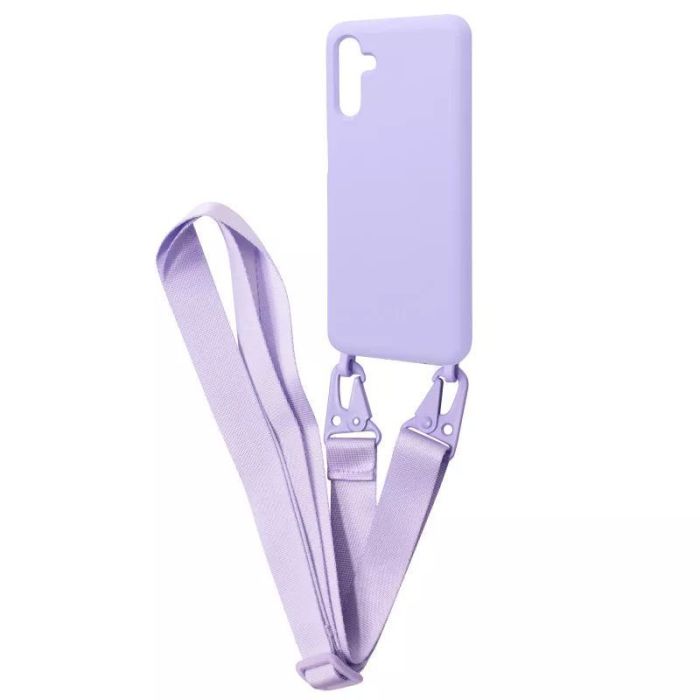 Чохол Strap Silicone Case Samsung Galaxy A13 5G, A136 Light Purple