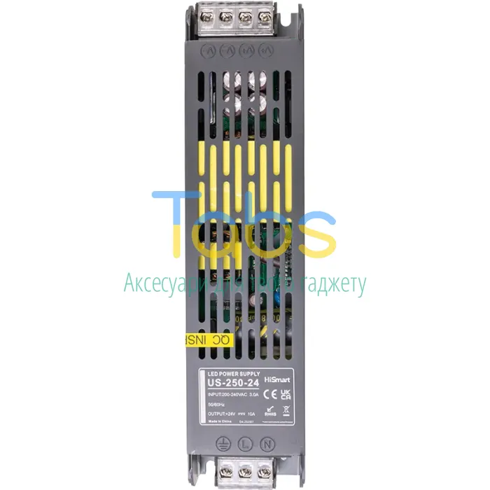 Блок живлення HiSmart 24V, 10A, 240W - зображення 1