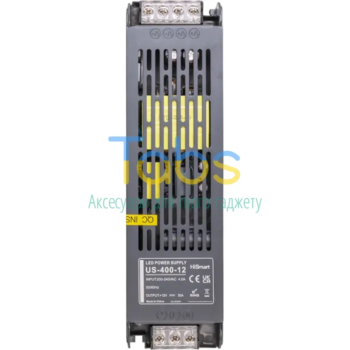 Блок живлення HiSmart 12V, 30A, 360W - зображення 1