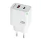 Мережевий зарядний пристрій (адаптер) WALKER WH-43 35W GAN PD_35W, QC3.0_30W white