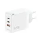 Мережевий зарядний пристрій (адаптер) WALKER WH-45 65W GAN PD1_65W, PD2_65W, QC3.0_65W white