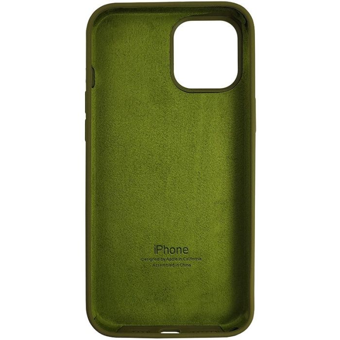 Чехол Copy Silicone Case iPhone 12/12 Pro Dark Green (48)